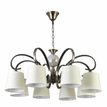 Distribuidor - Lâmpadas Diversas | Lâmpadas Clássicas | LAMPARA CONCORDIA 8XE14 CUERO PANTALLA BEIS REGX75X75 Ref: 122358014 
